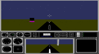 Corncob 3D in-game: a target in the gunsight against a night sky.